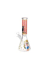 10" Anime Girl Glow In The Dark Beaker Water Pipe