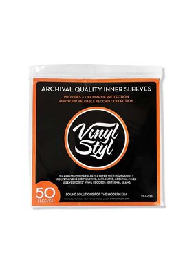 Vinyl Styl Archival Quality Premium  Inner Sleeves 50 Count