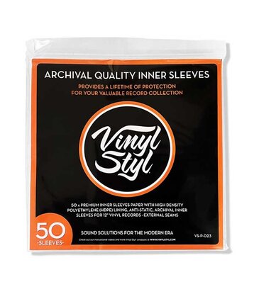 Vinyl Style Vinyl Styl Archival Quality Premium  Inner Sleeves 50 Count