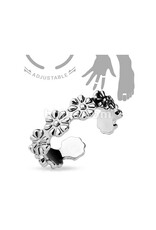 Linked Flowers Mid Ring / Toe Ring