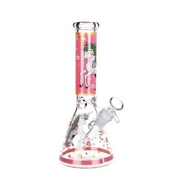 10" Pink Unicorn Beaker Water Pipe