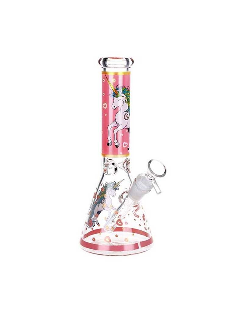 10" Pink Unicorn Beaker Water Pipe