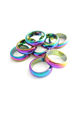 Rainbow Hematite Stone Ring 6mm