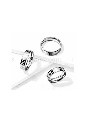"Fuck Off' Deep Etched Stainless Steel Ring