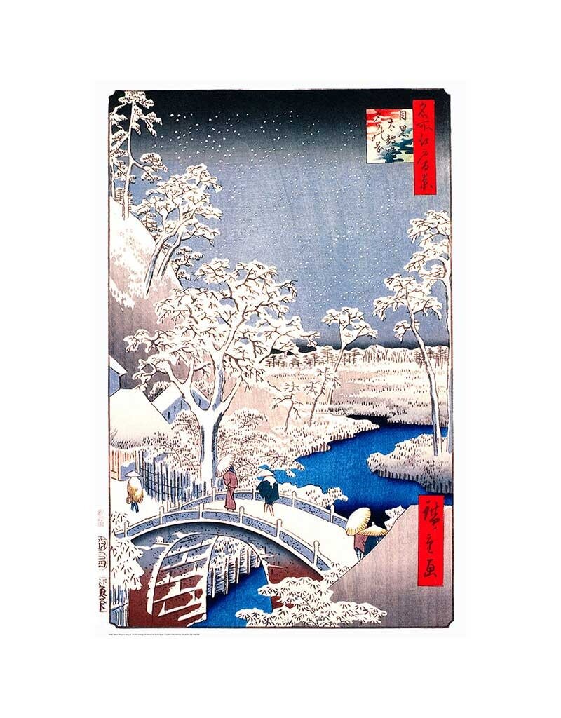Hiroshige - Drum Bridge Poster 24"x36"