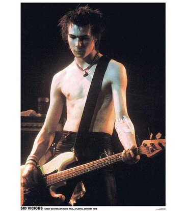 Sex Pistols - Sid Vicious Atlanta 1978 Poster 24"x36"