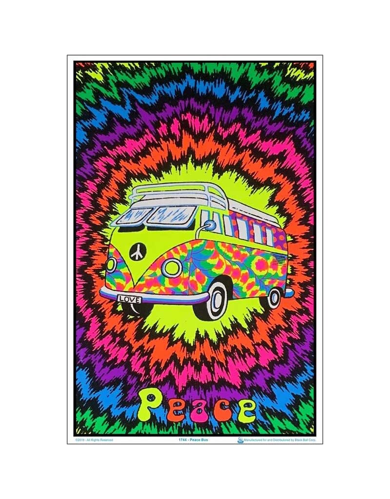 Peace Bus Blacklight Poster 23" x 35"