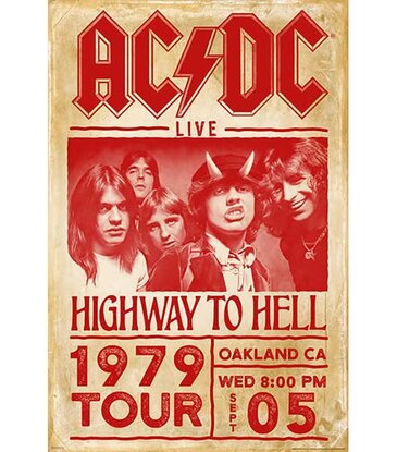 AC/DC - Tour 1979 Poster 24"x36"