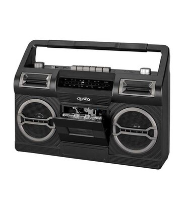 JENSEN Jensen Portable Boombox Cassette Player  AM/FM Radio MCR-500 - Black