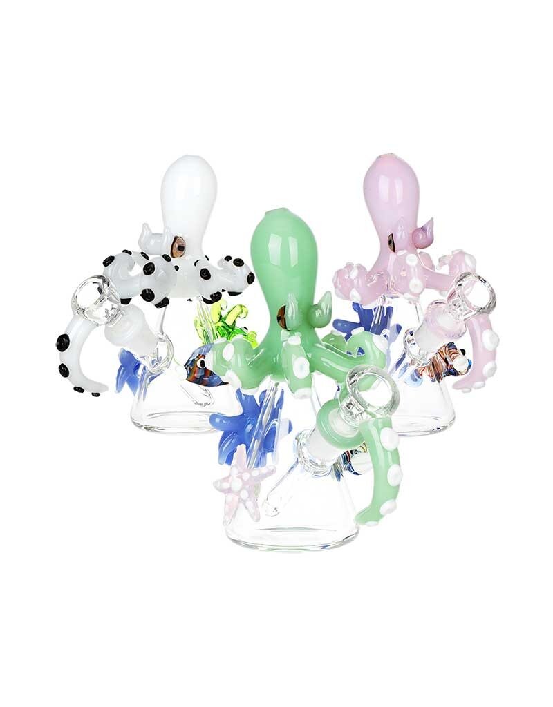 6" Sculpted Octopus Reef Water Pipe