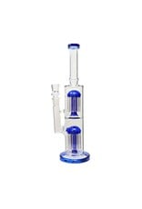 14" Straight Double Tree Water Pipe