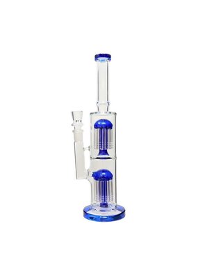 14" Straight Double Tree Water Pipe