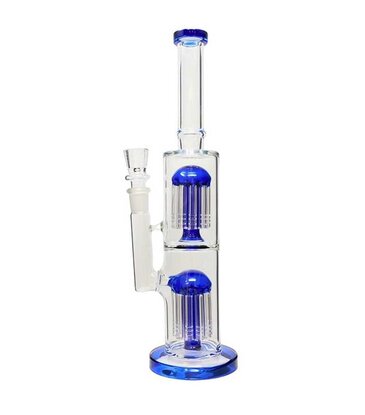 14" Straight Double Tree Water Pipe