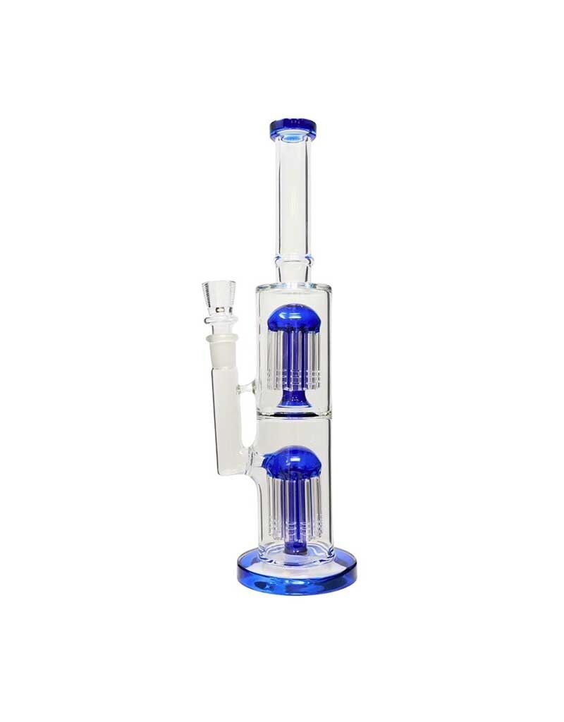 14" Straight Double Tree Water Pipe
