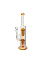 14" Straight Double Tree Water Pipe