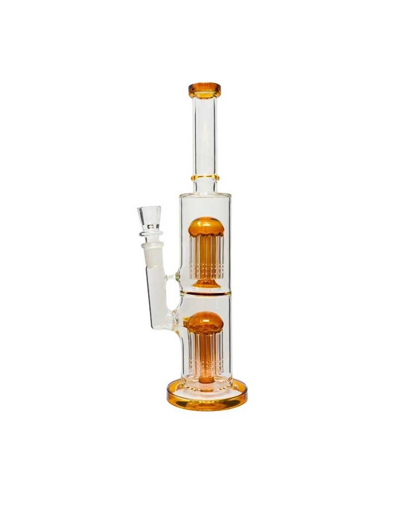 14" Straight Double Tree Water Pipe
