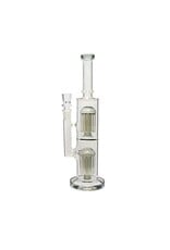 14" Straight Double Tree Water Pipe
