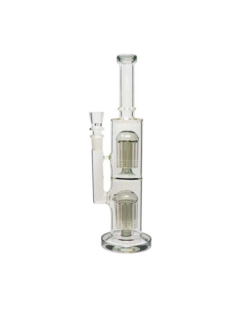 14" Straight Double Tree Water Pipe