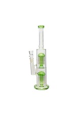 14" Straight Double Tree Water Pipe