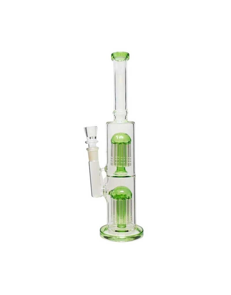 14" Straight Double Tree Water Pipe