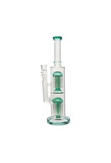 14" Straight Double Tree Water Pipe
