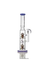 16" Hipster Straight Tube Double Worked Perc Water Pipe