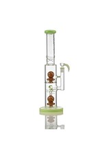 16" Hipster Straight Tube Double Worked Perc Water Pipe