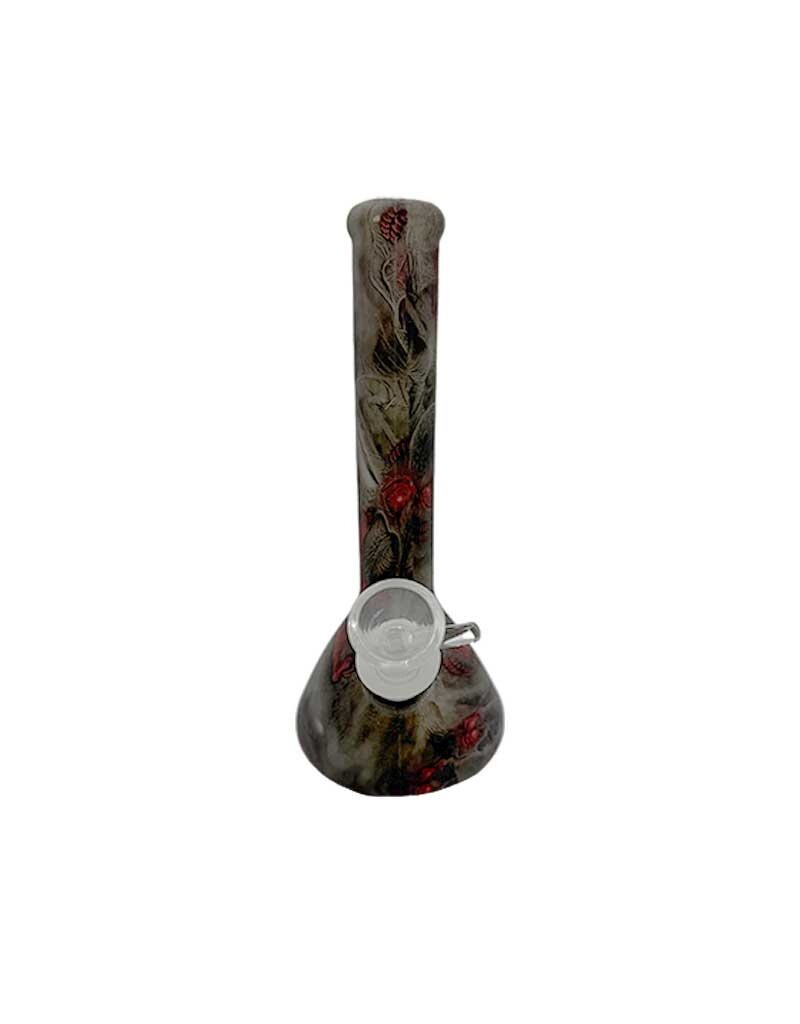 7" Glow In The Dark Skull Dragon Claw Silicone Water Pipe