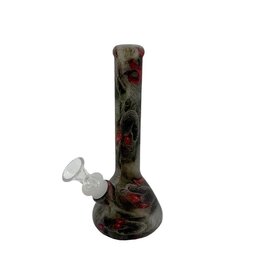 7" Glow In The Dark Skull Dragon Claw Silicone Water Pipe