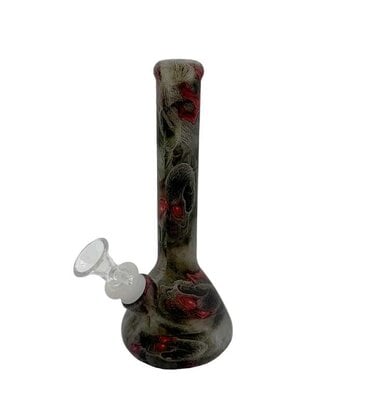 7" Glow In The Dark Skull Dragon Claw Silicone Water Pipe