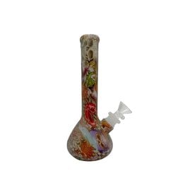 7" Glow In The Dark Tattoo Sleeve Silicone Water Pipe