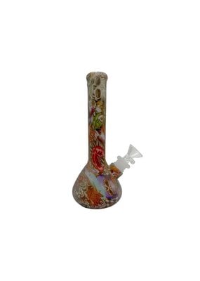 7" Glow In The Dark Tattoo Sleeve Silicone Water Pipe