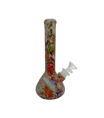 7" Glow In The Dark Tattoo Sleeve Silicone Water Pipe