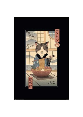 Vincent Trinidad - Neko Ramen Ukiyoe Poster 24" x 36"