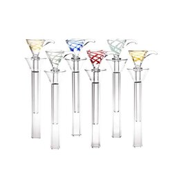 9mm Color Wrap Funnel Slide Water Pipe Bowl