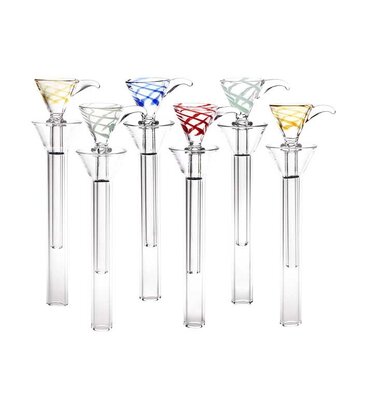 9mm Color Wrap Funnel Slide Water Pipe Bowl