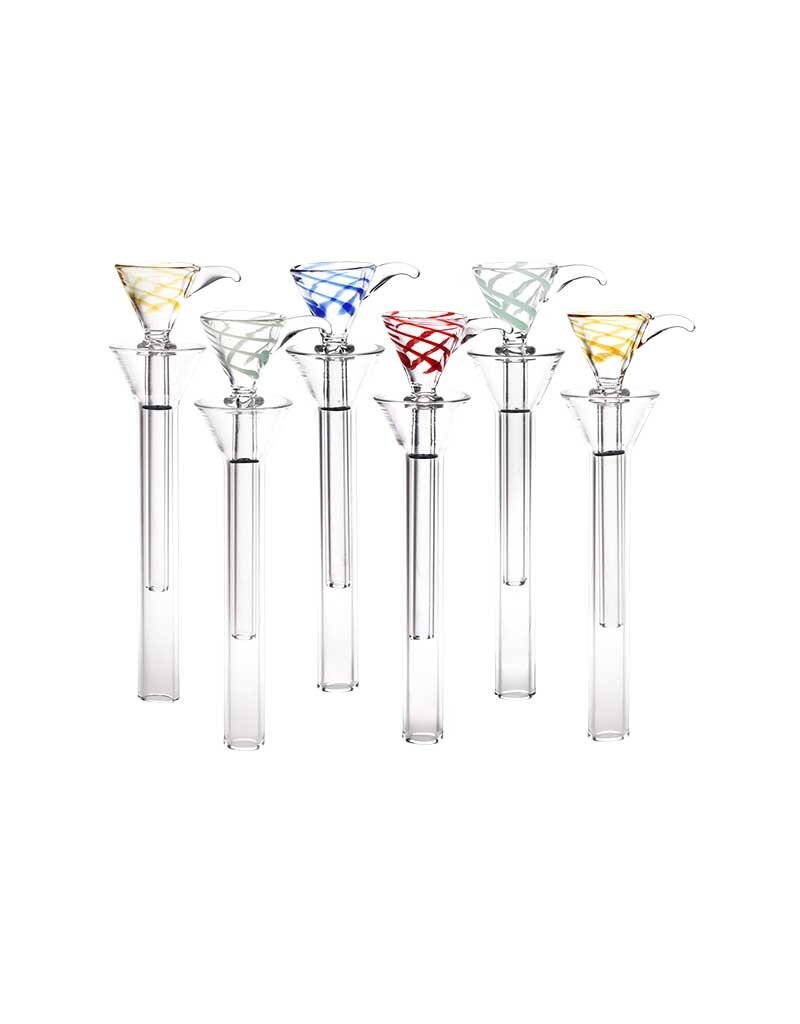 9mm Color Wrap Funnel Slide Water Pipe Bowl