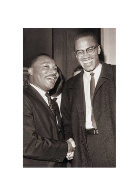 The Meeting - Malcolm X and MLK Poster 24"x36"