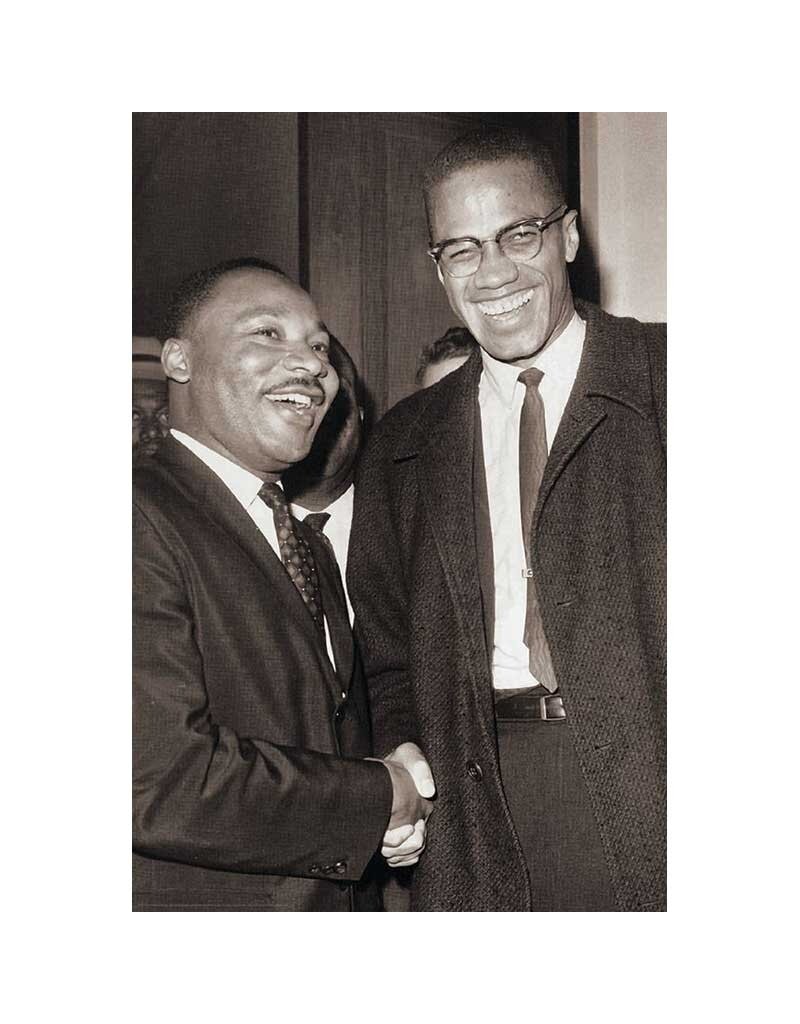 The Meeting - Malcolm X and MLK Poster 24"x36"