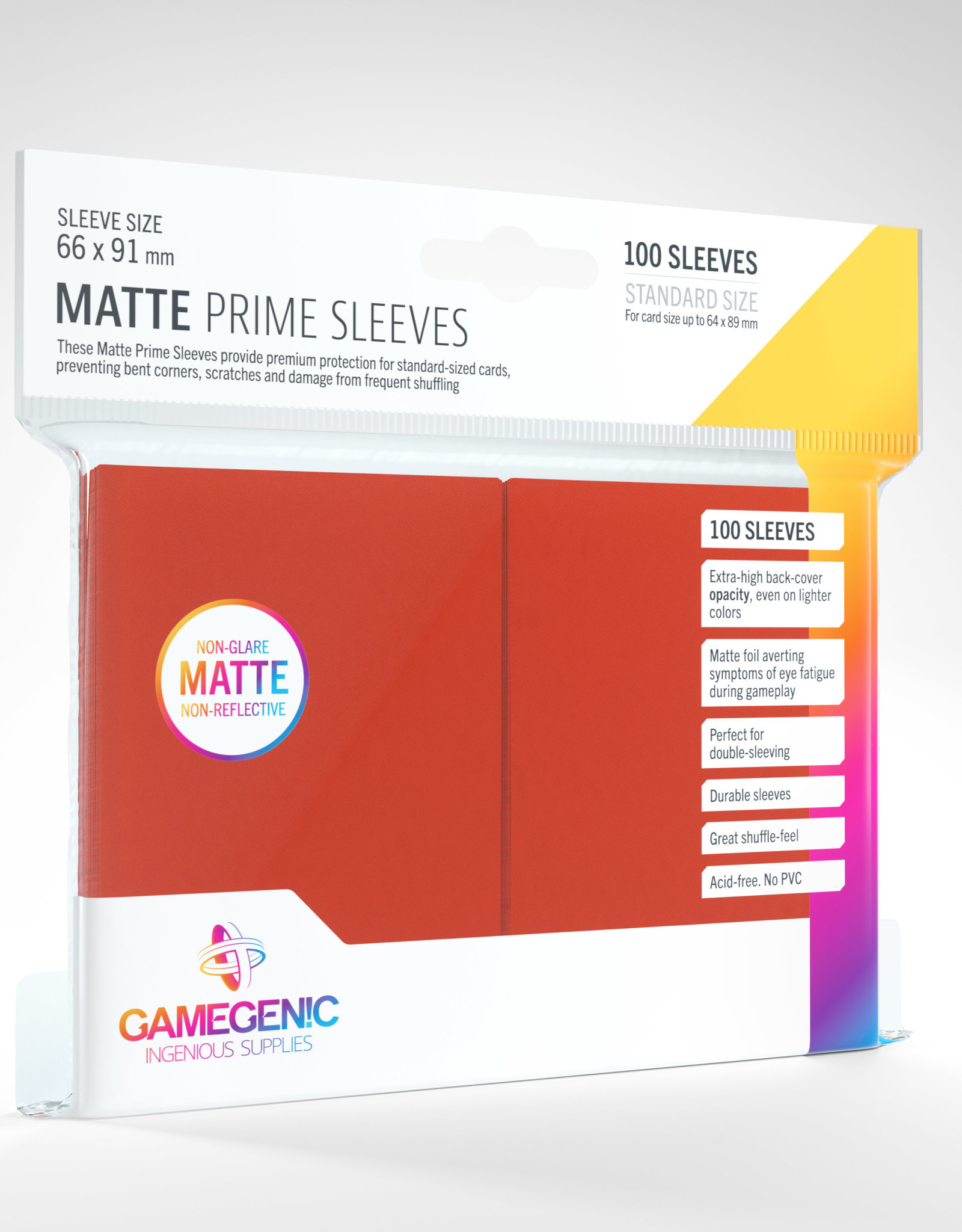 Sleeves: Matte Prime (100) Red