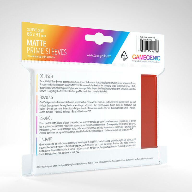 Sleeves: Matte Prime (100) Red