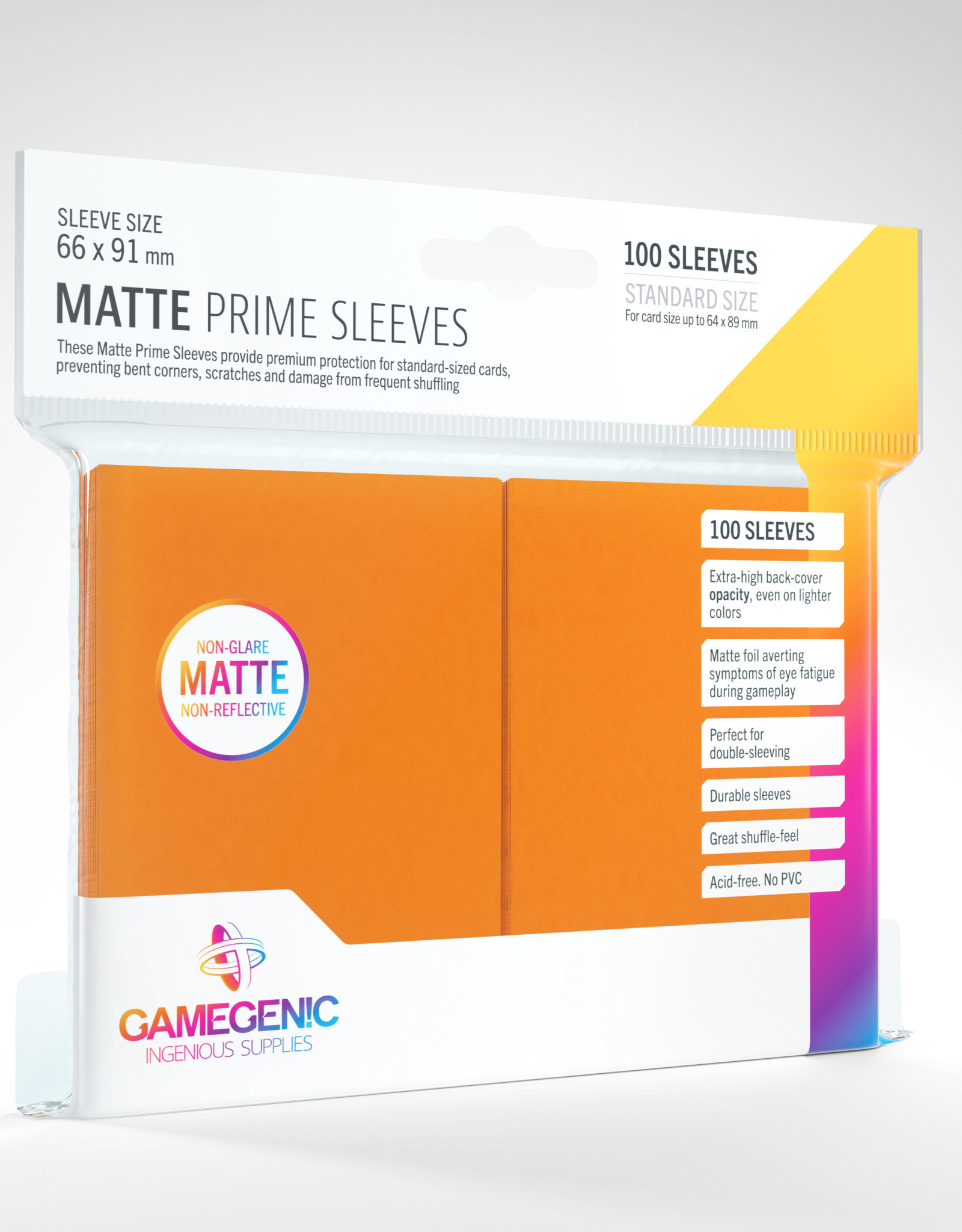 Sleeves: Matte Prime (100) Orange