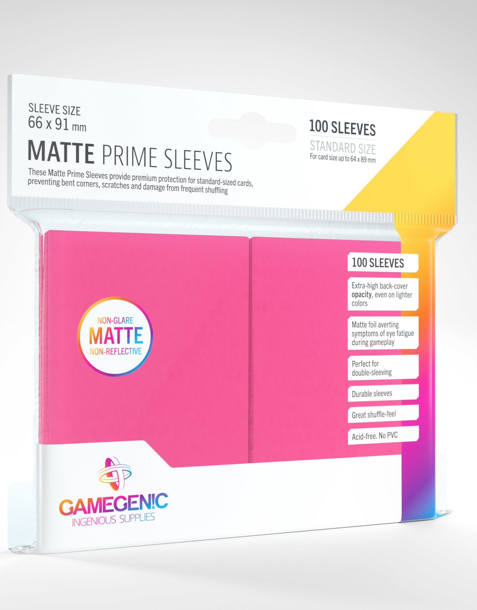 Sleeves: Matte Prime (100) Pink