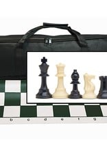 Chess Set: Tournament Travel with Black Canvas Bag