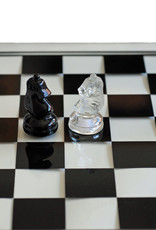 Chess Set: Black and Clear Glass