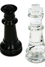 Chess Set: Black and Clear Glass