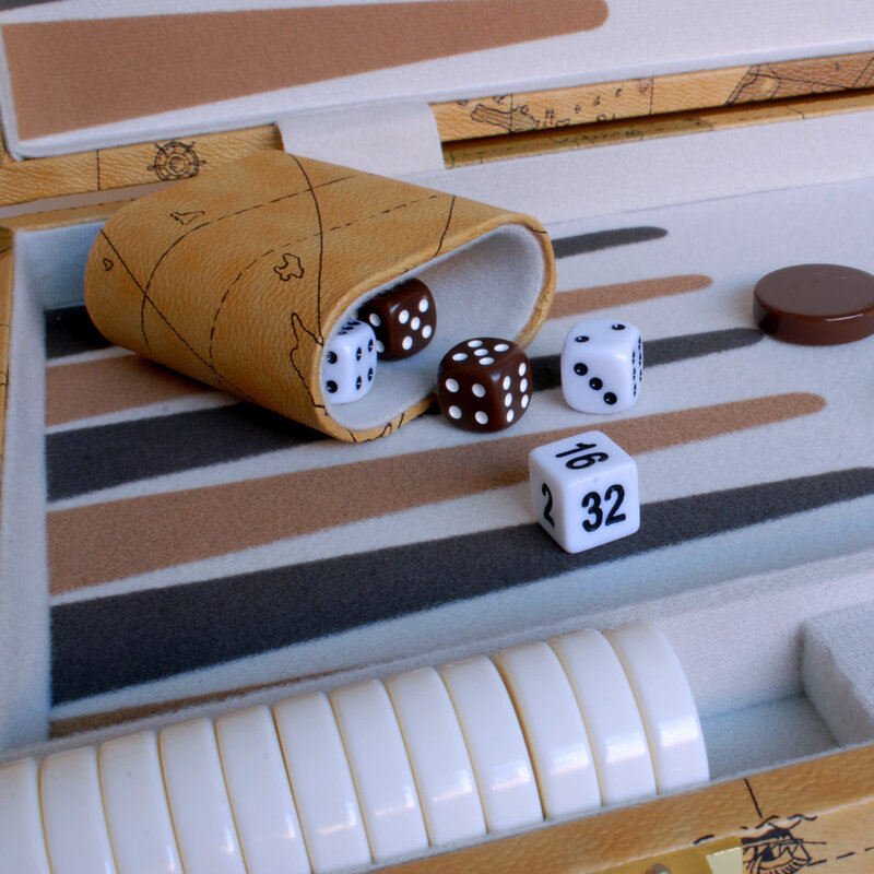 Backgammon 18 Inch Map Design