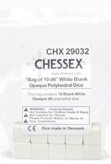 Chessex Chessex D6 Blank Dice (10) Opaque White