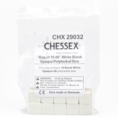 Chessex Chessex D6 Blank Dice (10) Opaque White
