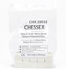 Chessex Chessex D6 Blank Dice (10) Opaque White